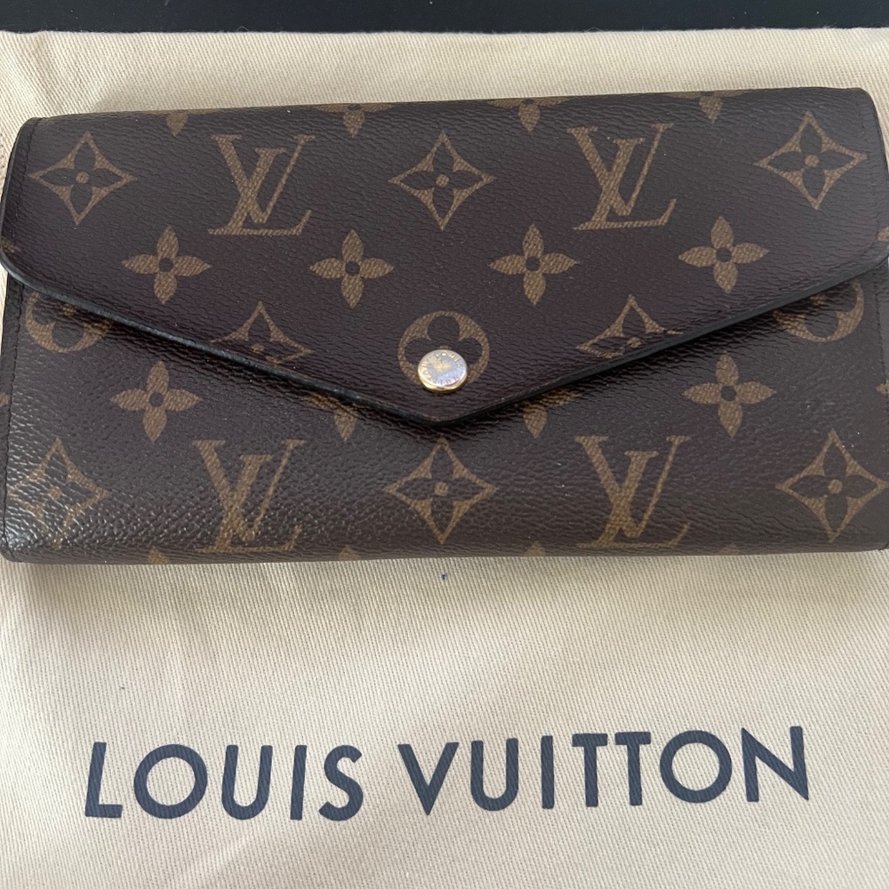 AUTHENTIC LOUIS VUITTON Sarah Long Wallet Rose Ballerine - Picture 8 of 12